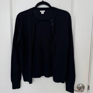 J Crew Black Crewneck